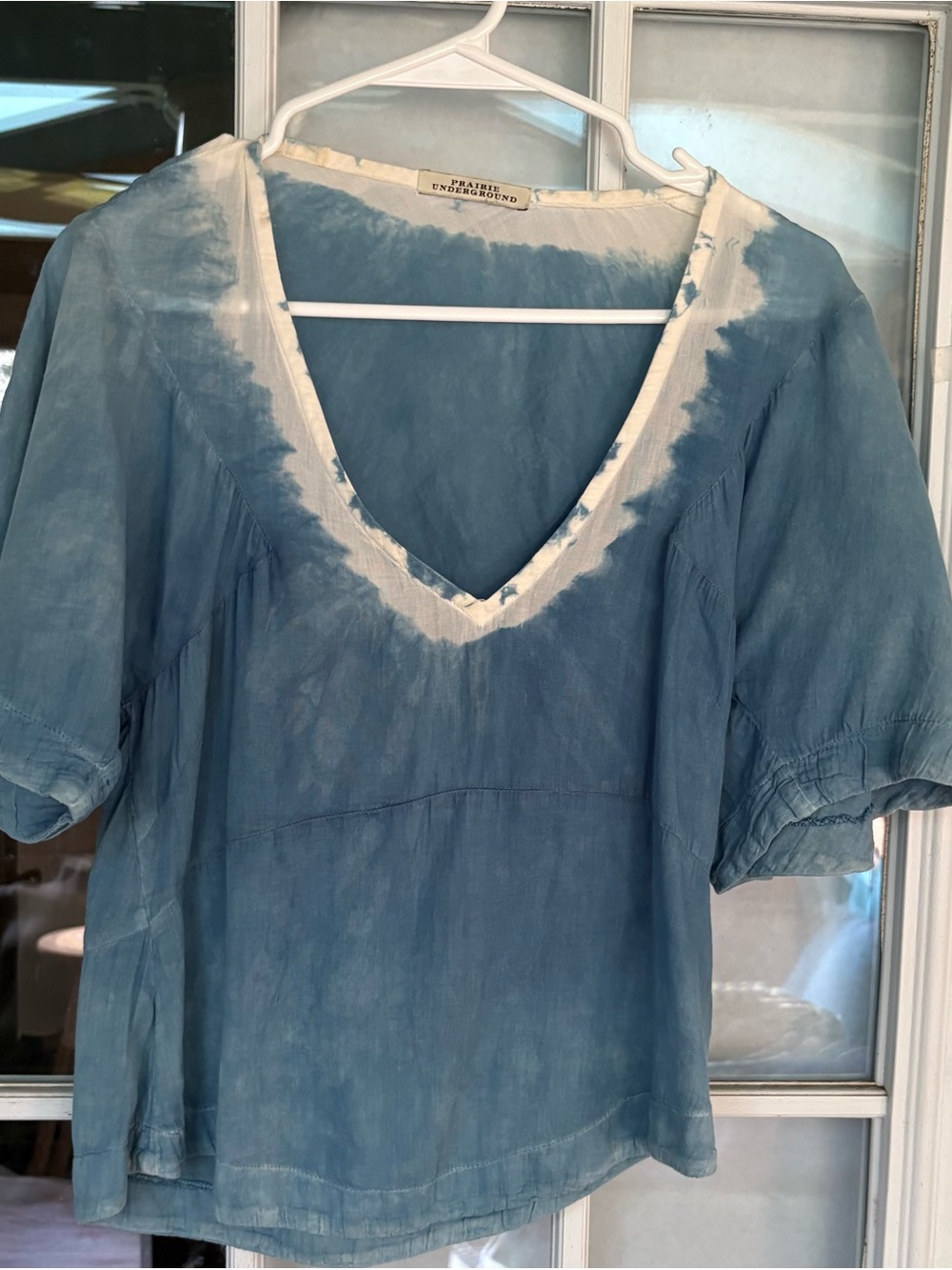 Prairie Underground Shibori TieDye Top. Medium.